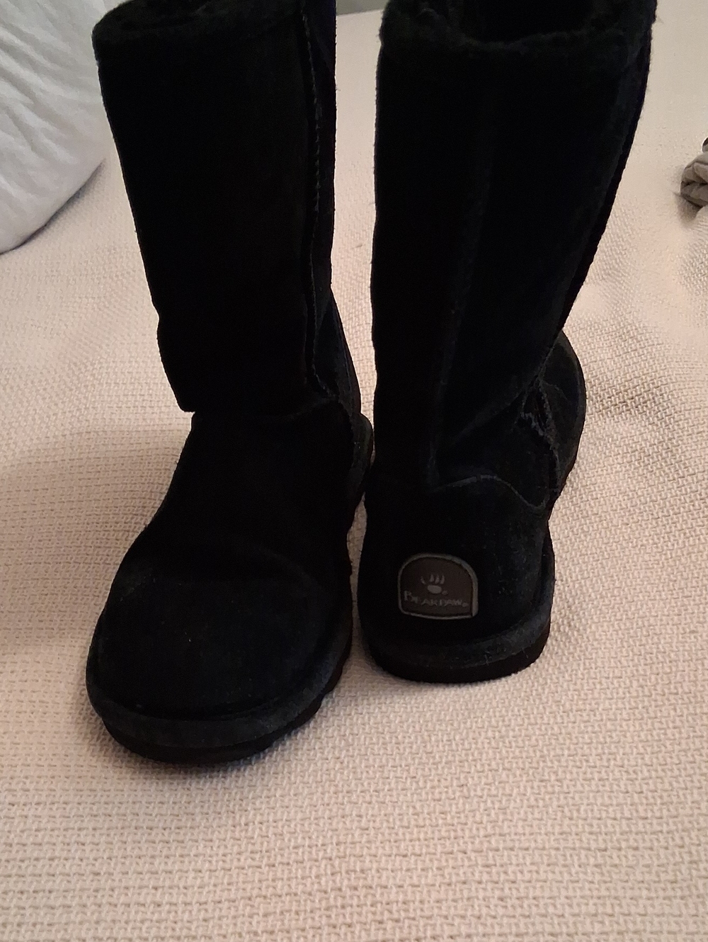 BearPaw Women's Black Plush-Lined Winter Boots